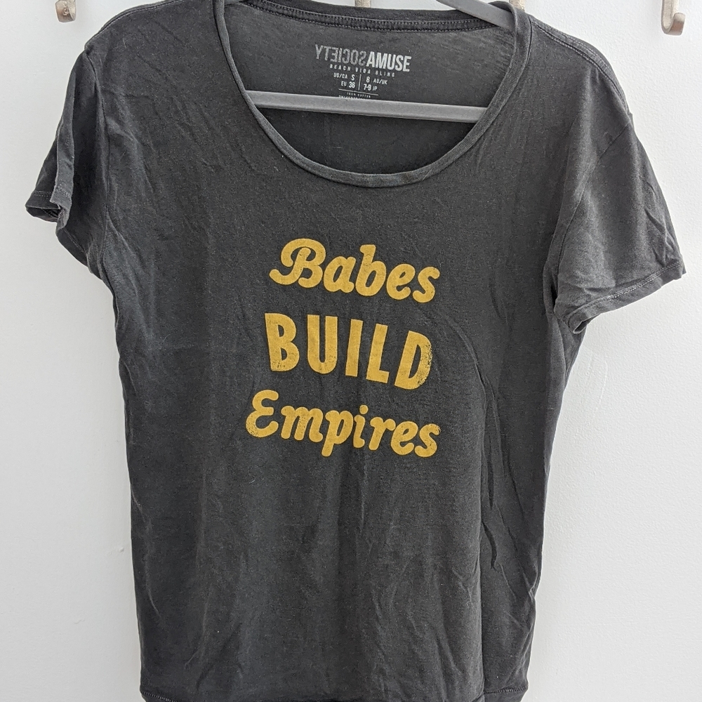 Charcoal t-shirt.